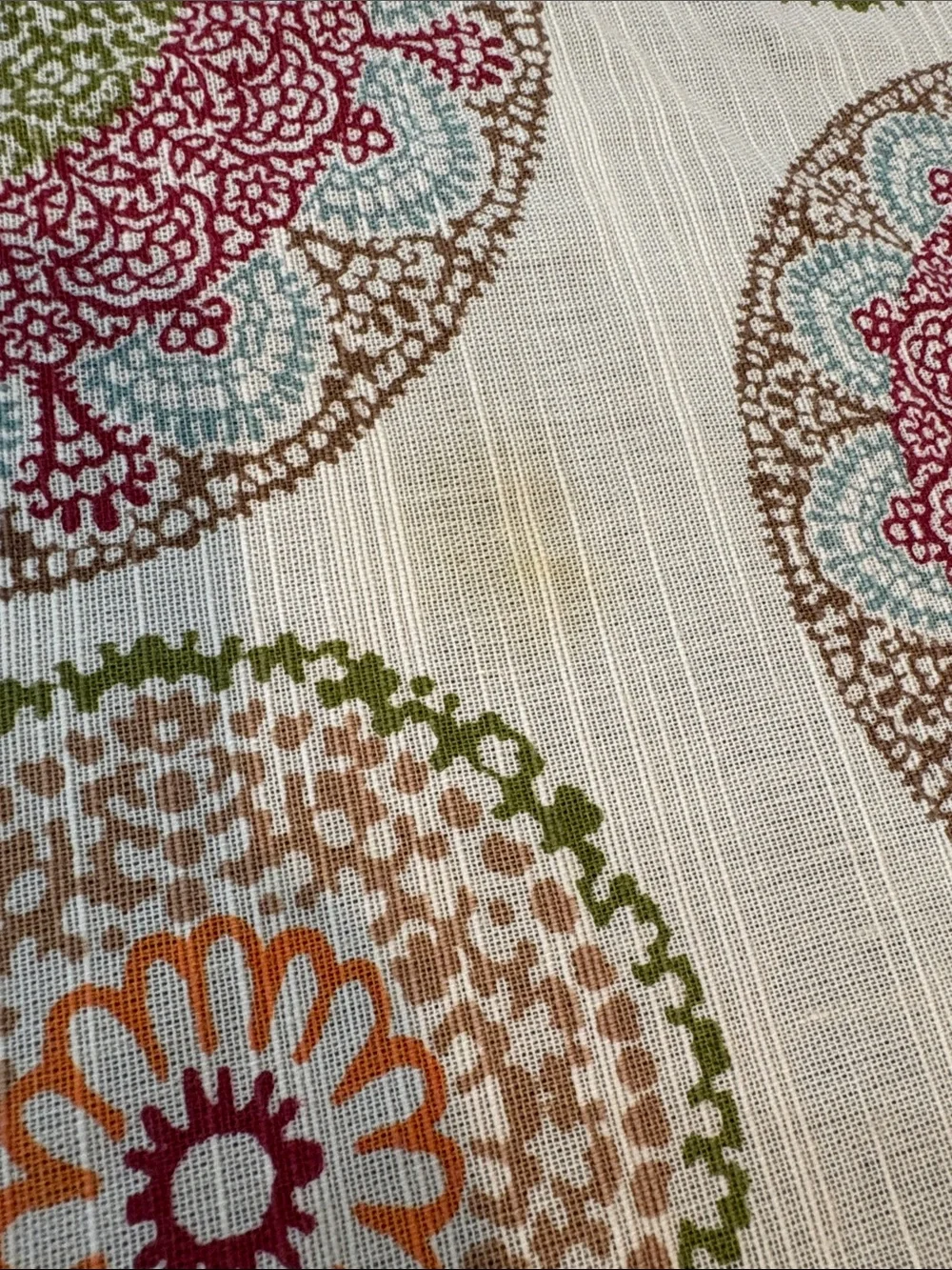 Multicolor Round Medallion Cotton Tablecloth